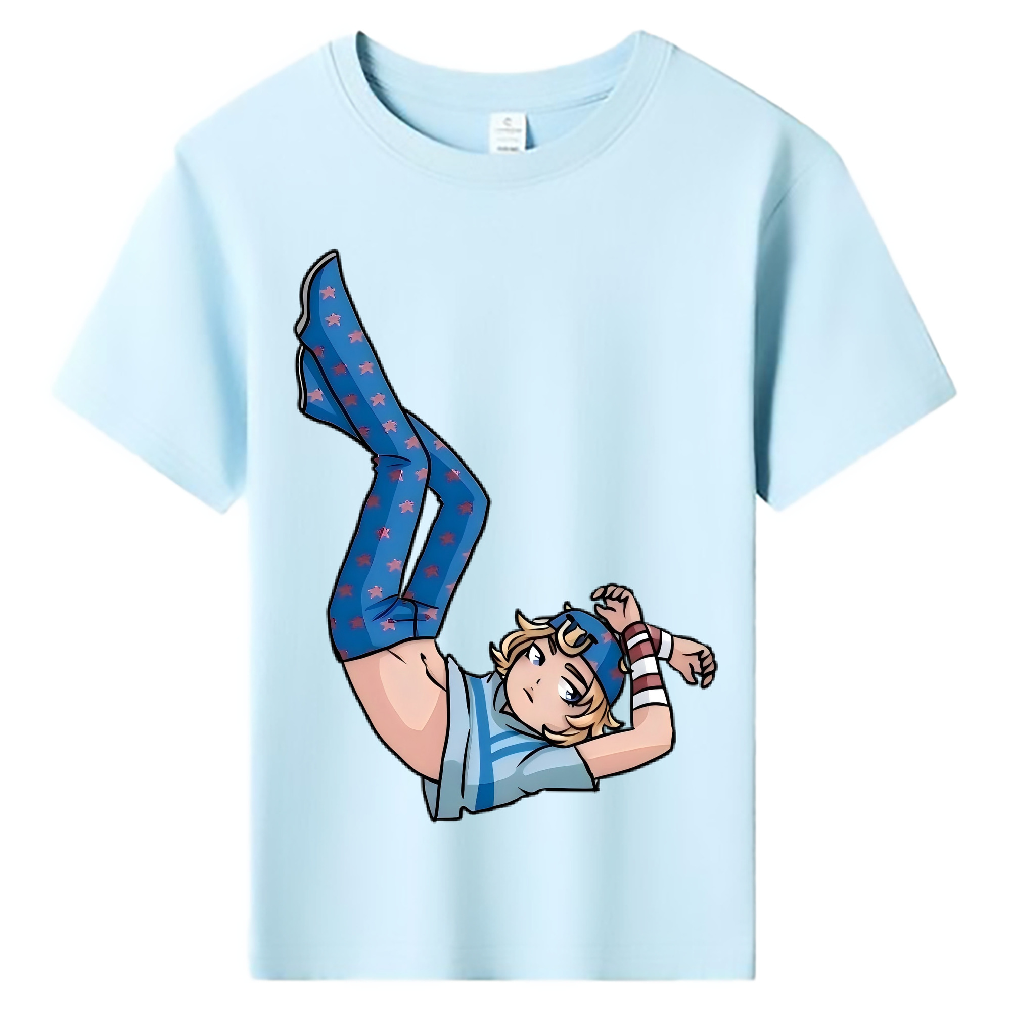 （画像用） ジョジョの奇妙な冒険 グイード?ミスタ JoJo's Bizarre Adventure Guido Mista 綿100％キッズTシャツ（フロントプリント）